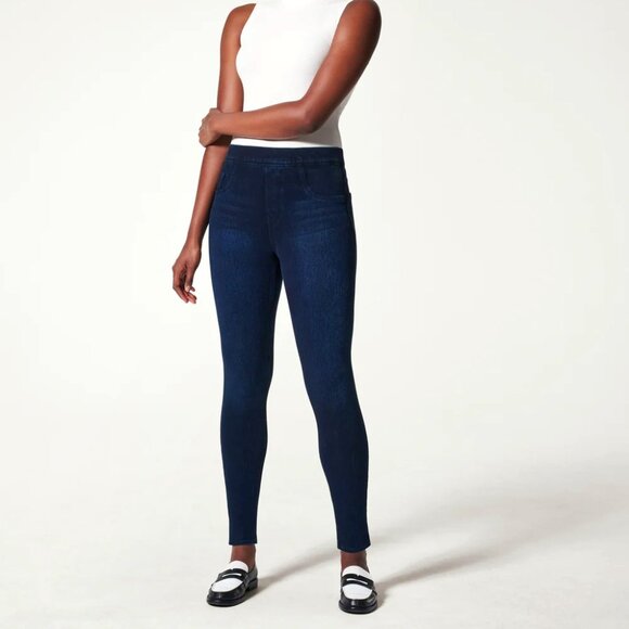 SPANX Jean-ish Ankle Leggings Pull On Shaping Jean Twilight Rinse MEDIUM #20018R - Picture 1 of 15